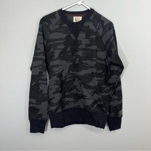 Champion Todd Snyder Sweater Mens Medium Black Gray Crew Neck Camo Sweatshirt